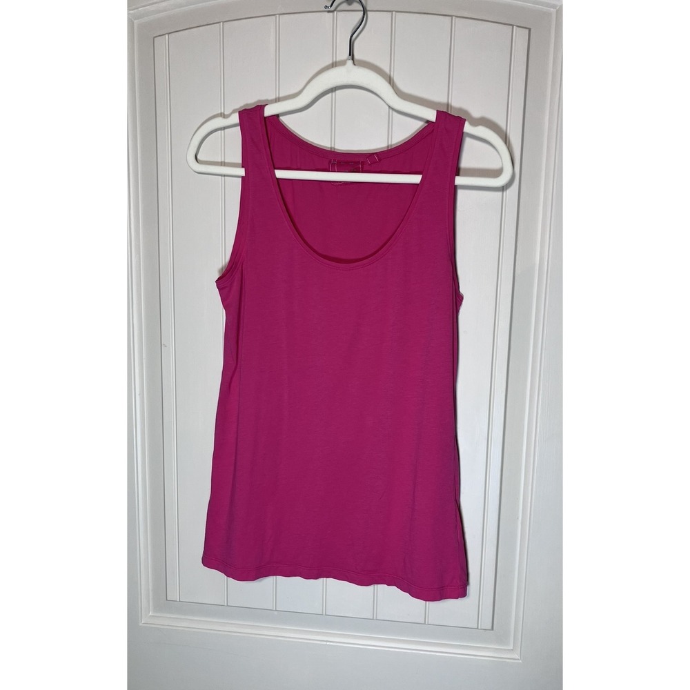 ME Mary Ellen Tank Top Womens Medium Pink 100% Cotton Scoop Neck Sleeveless Peru